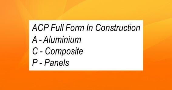 ACP Full Form In Construction