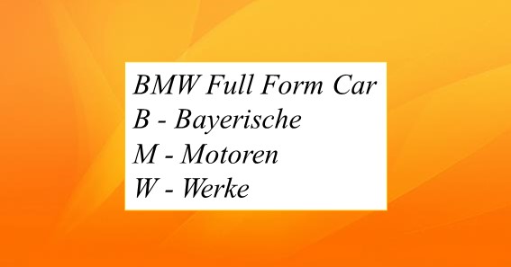 BMW Full Form Car 