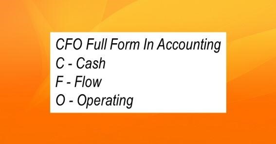 CFO Full Form In Accounting