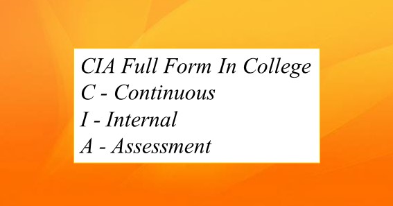 CIA Full Form In College 